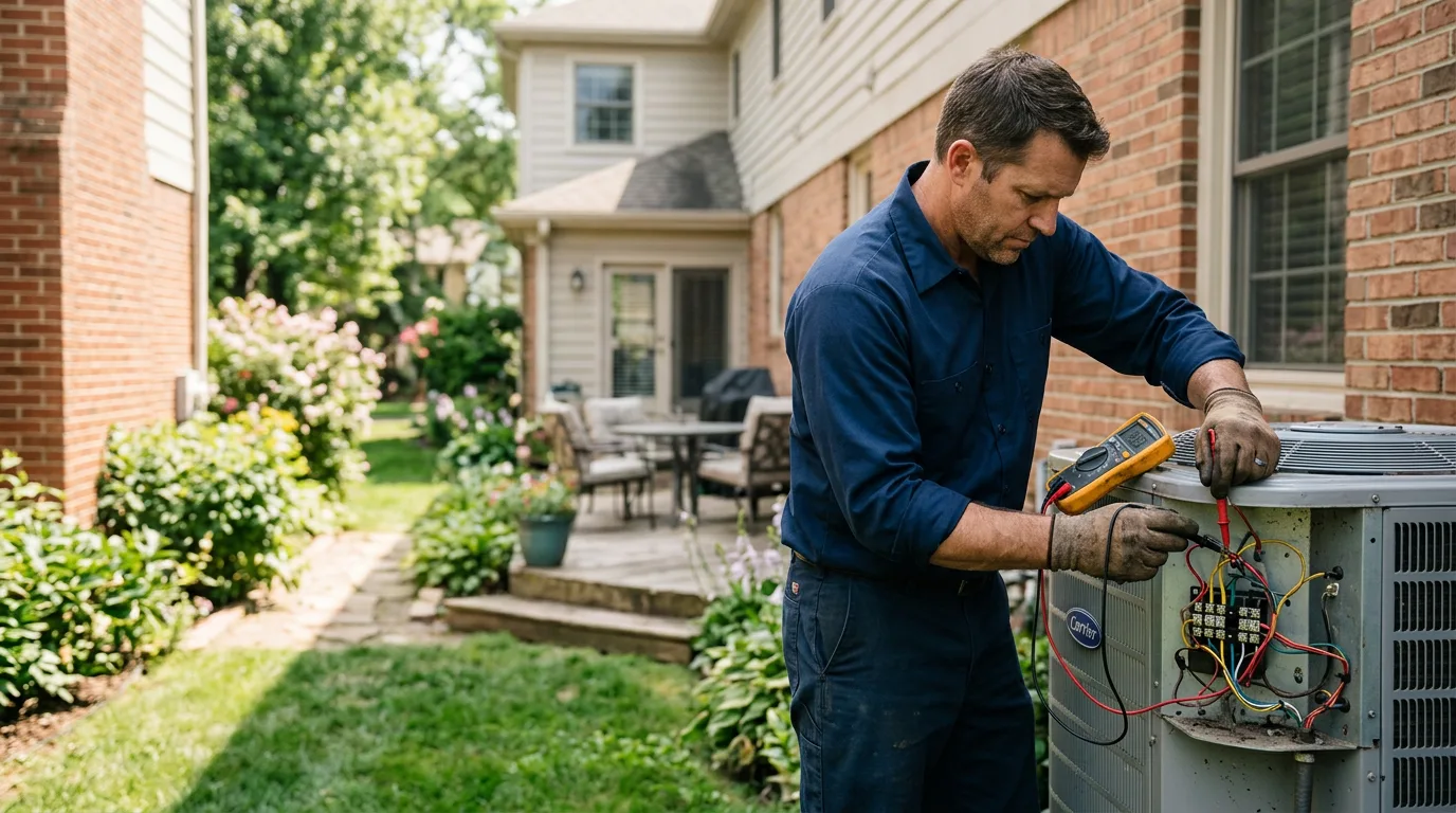 HVAC technician working near Perry, OK
